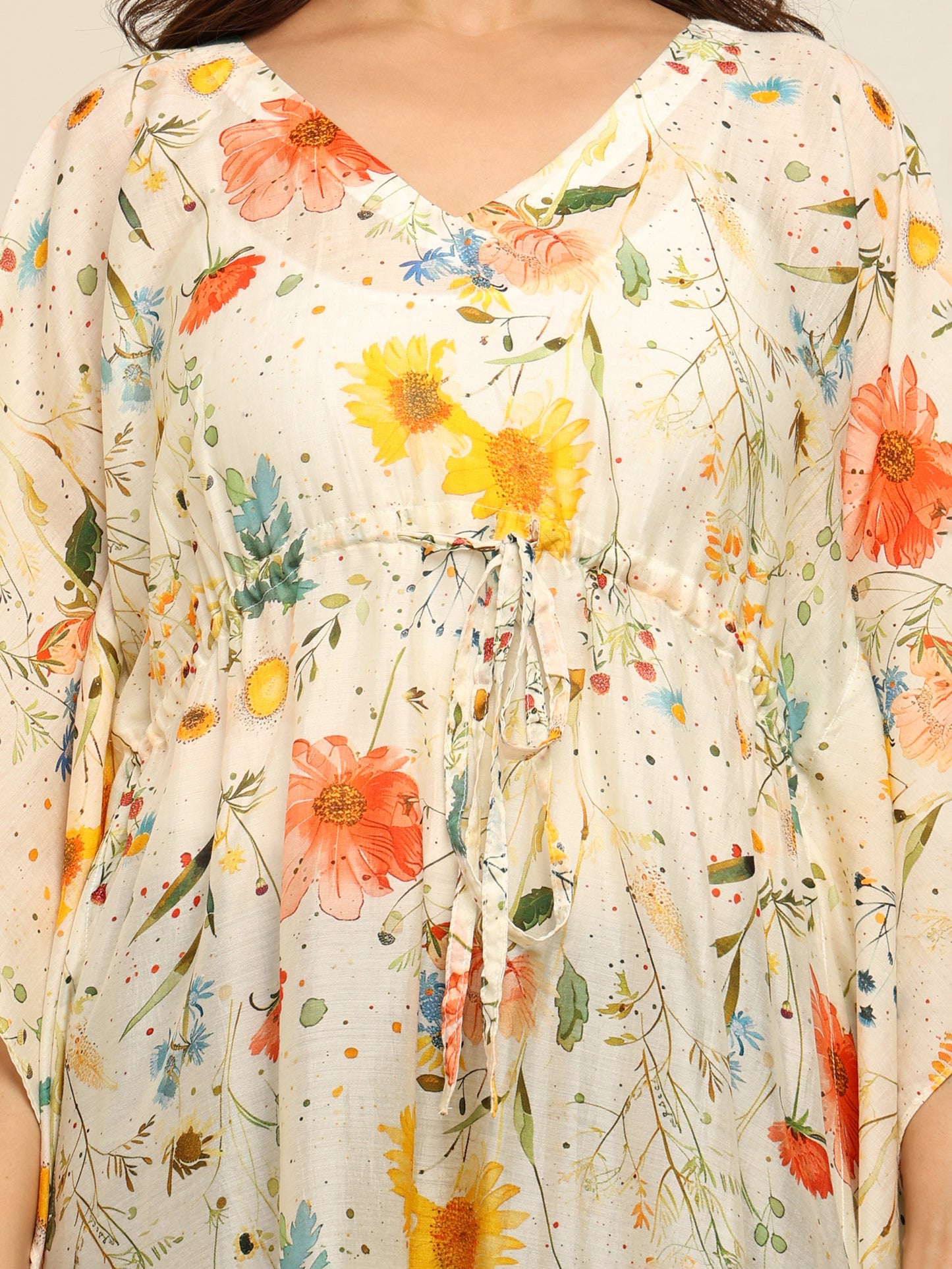 Beige Short Kaftan