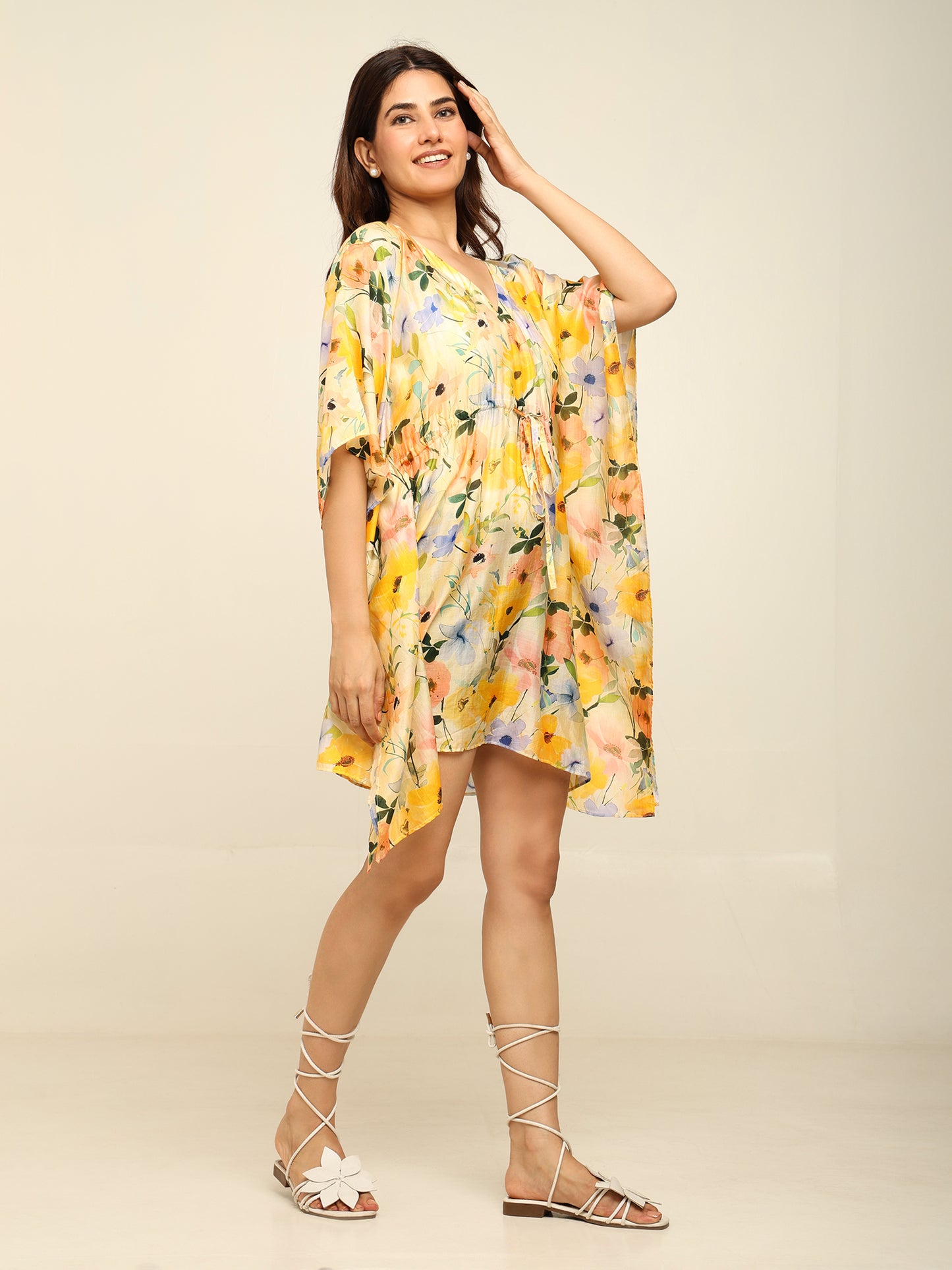Yellow Short Kaftan