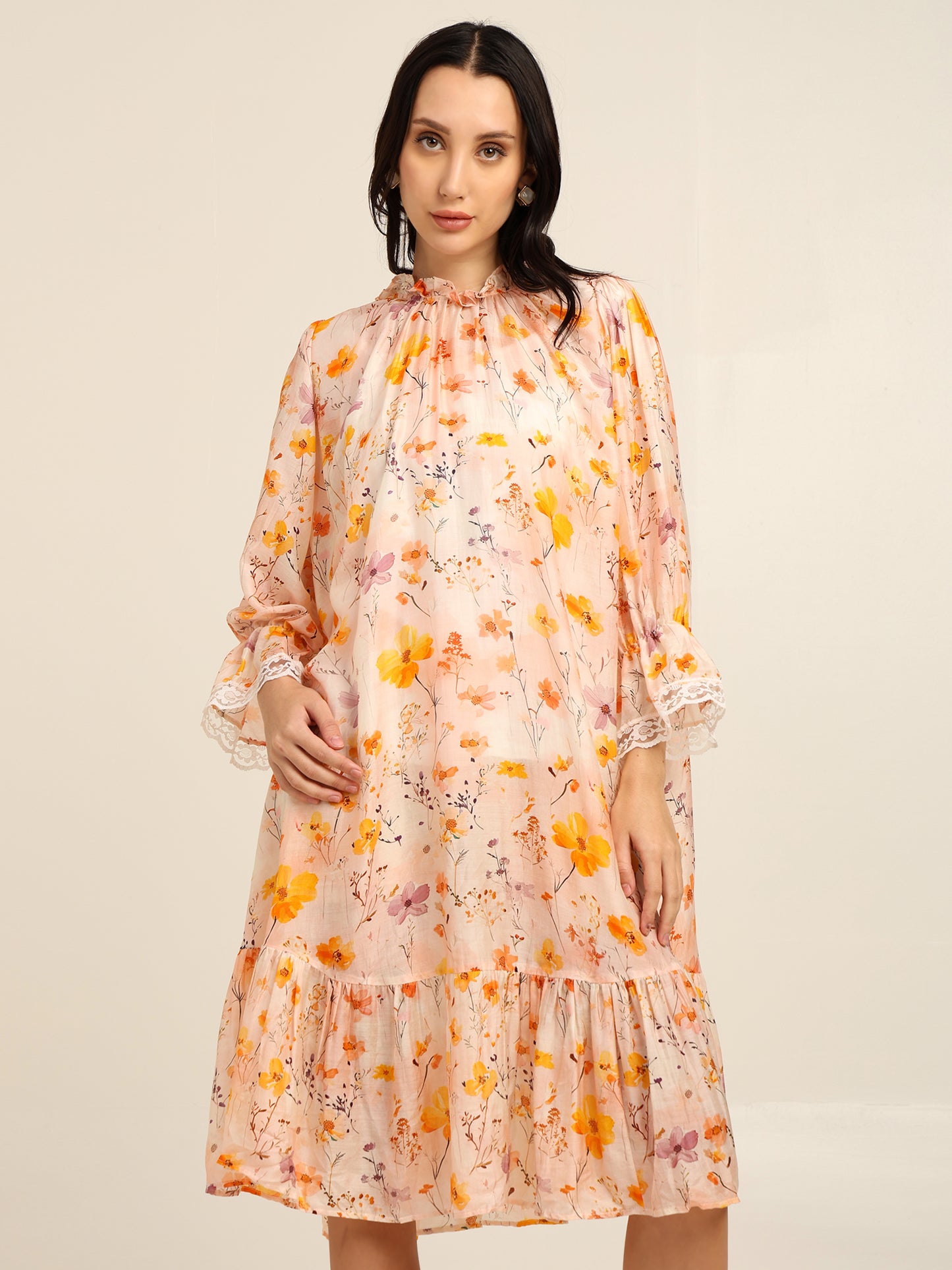 Sunset Meadow Smock Dress