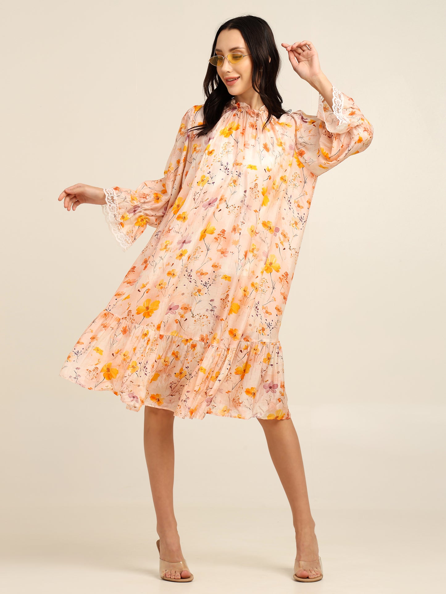Sunset Meadow Smock Dress