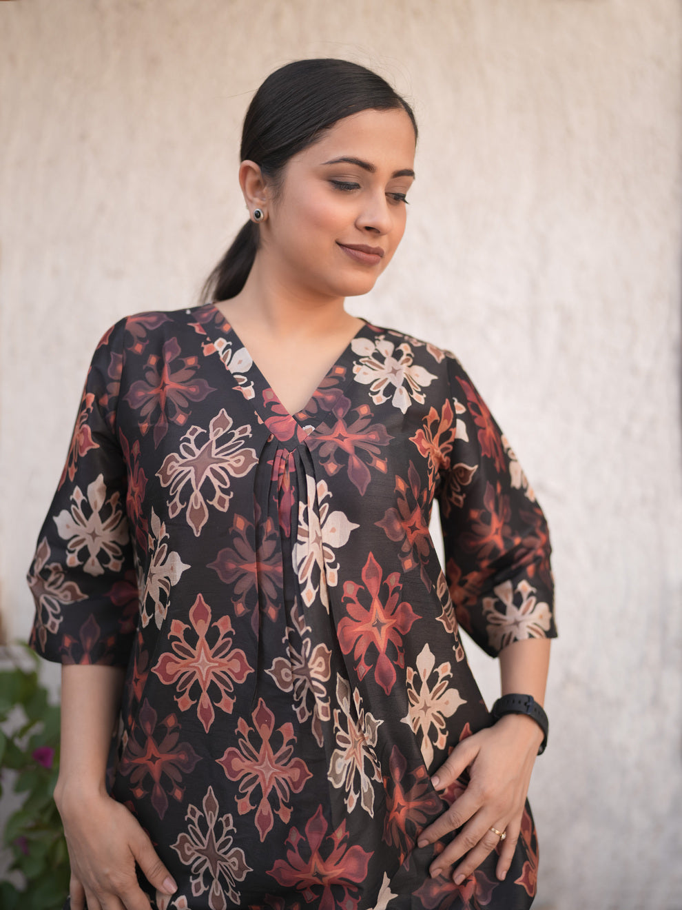 Midnight Bloom Kurti Sets