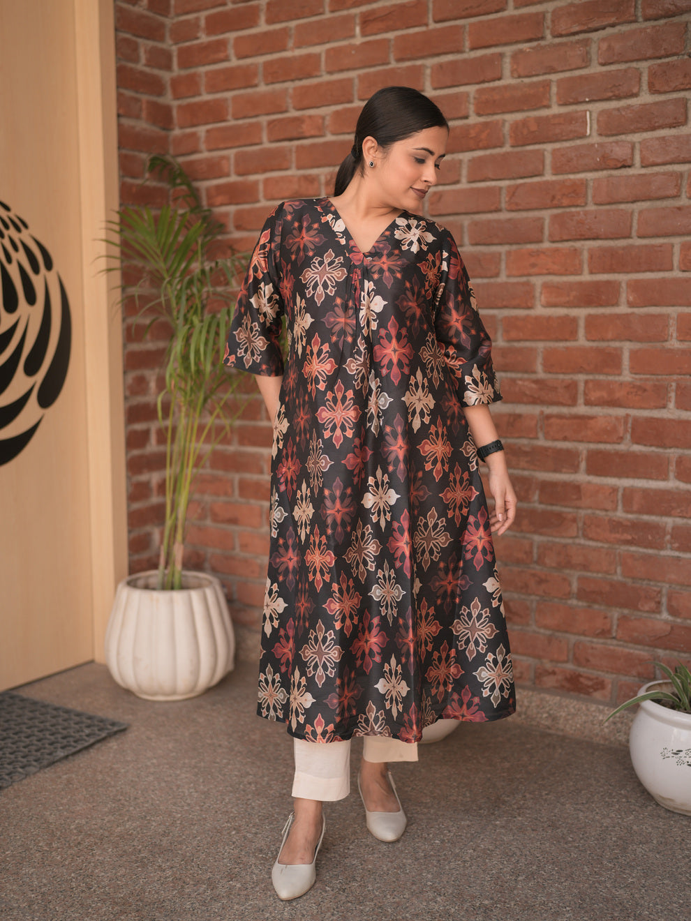 Midnight Bloom Kurti Sets