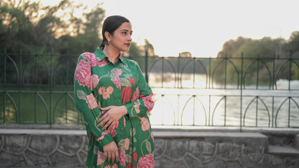 Emerald Bloom Kurti Sets