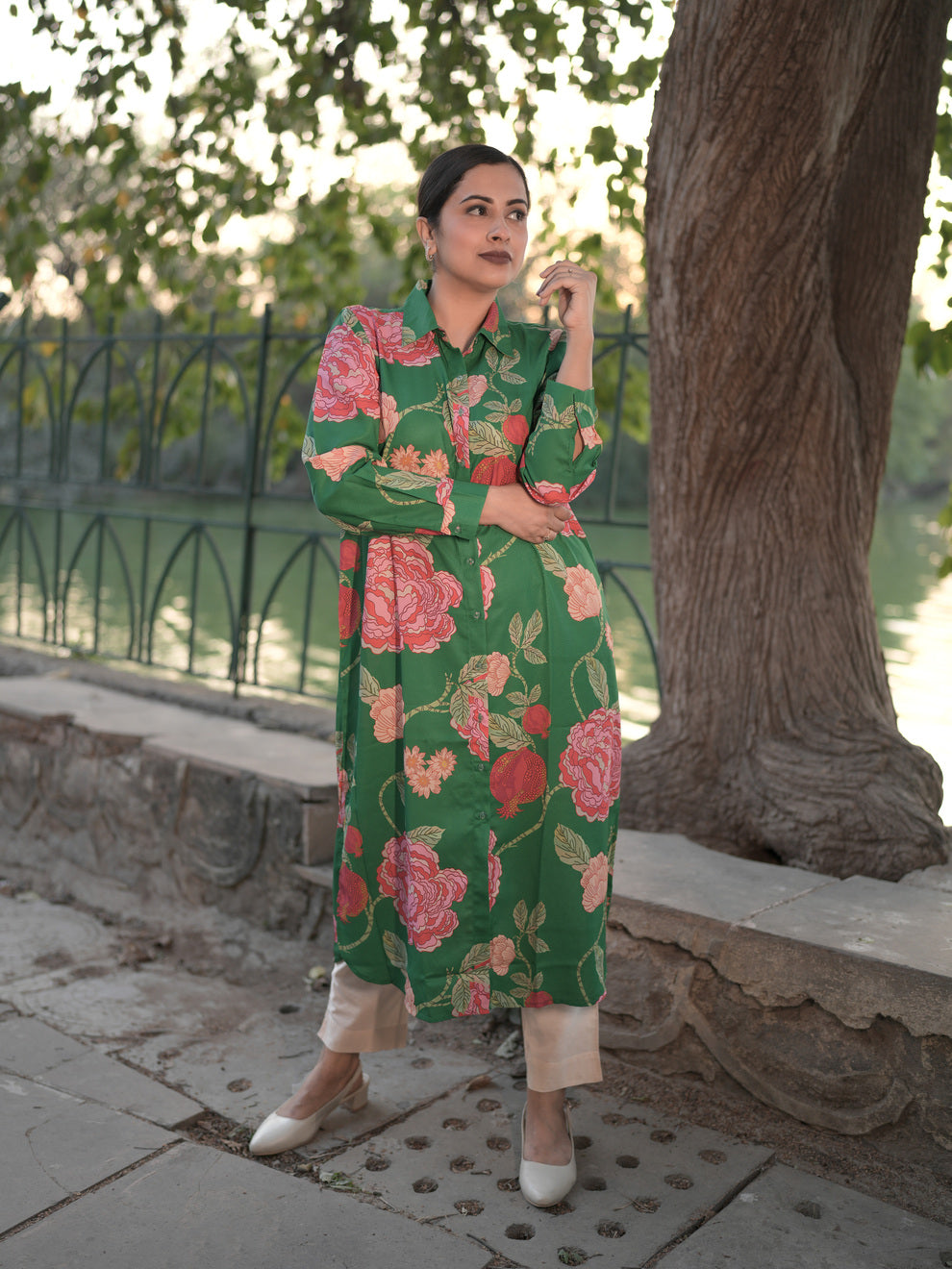 Emerald Bloom Kurti Sets