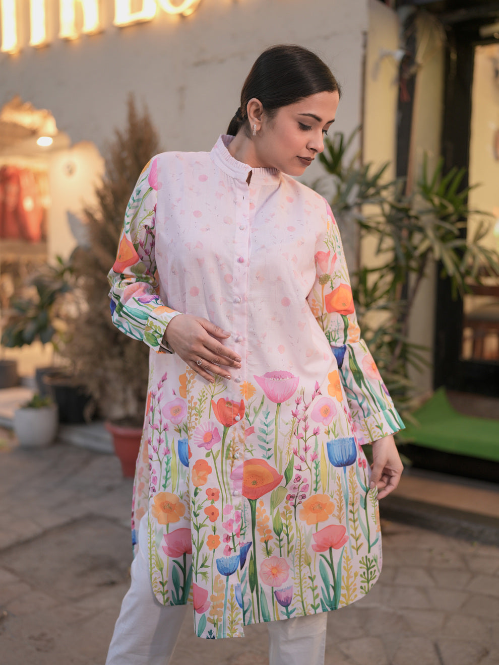 Blush Blossom Kurti Sets