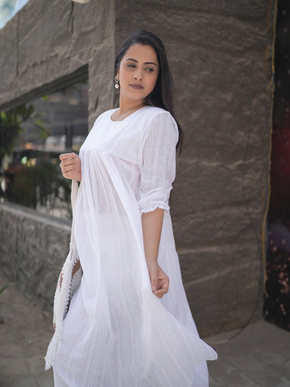 White Serenity Kurti