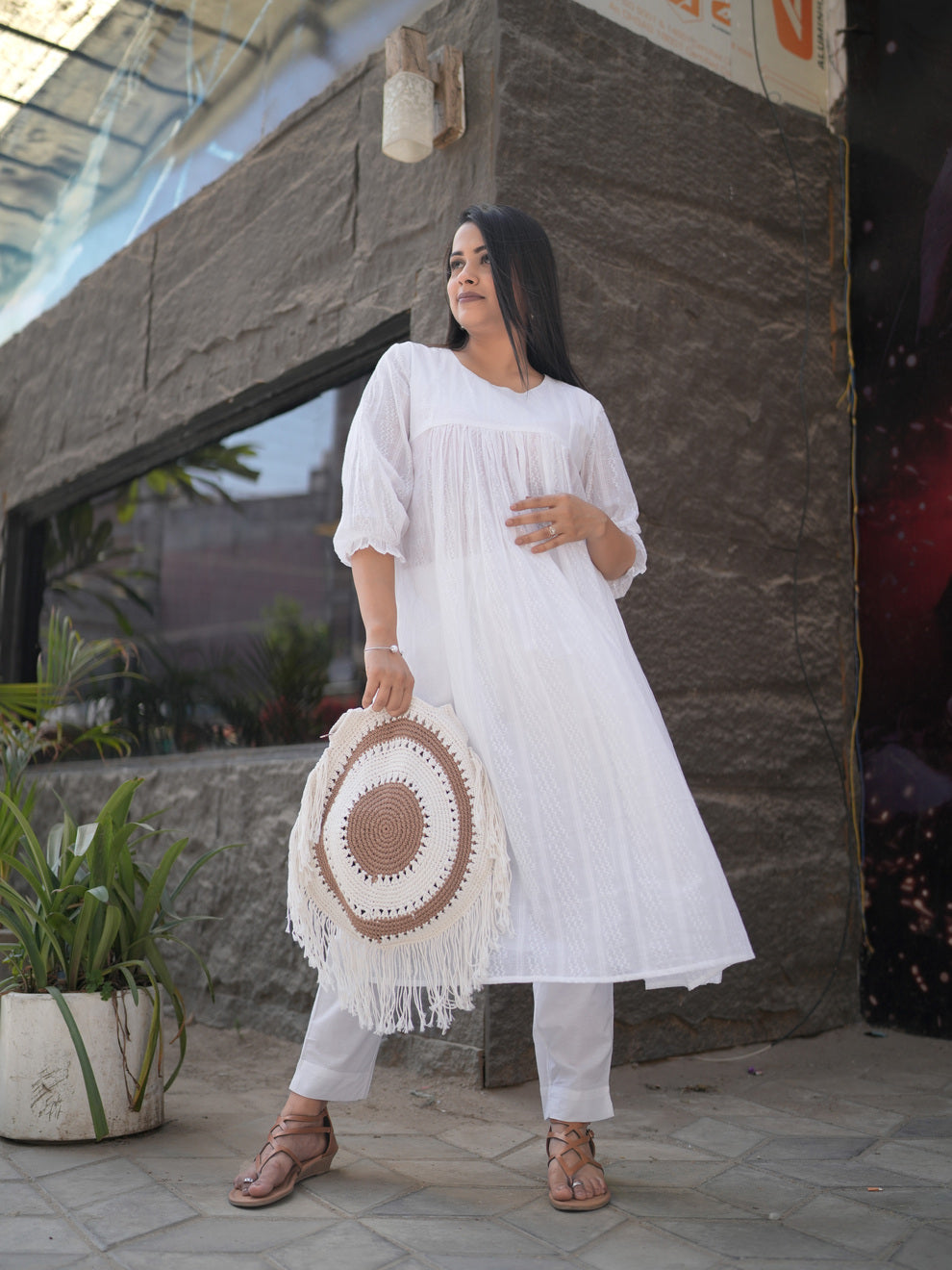 White Serenity Kurti
