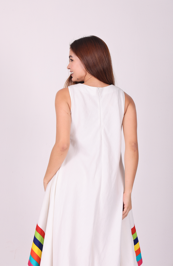Prism Luxe High-Low Linen Dress