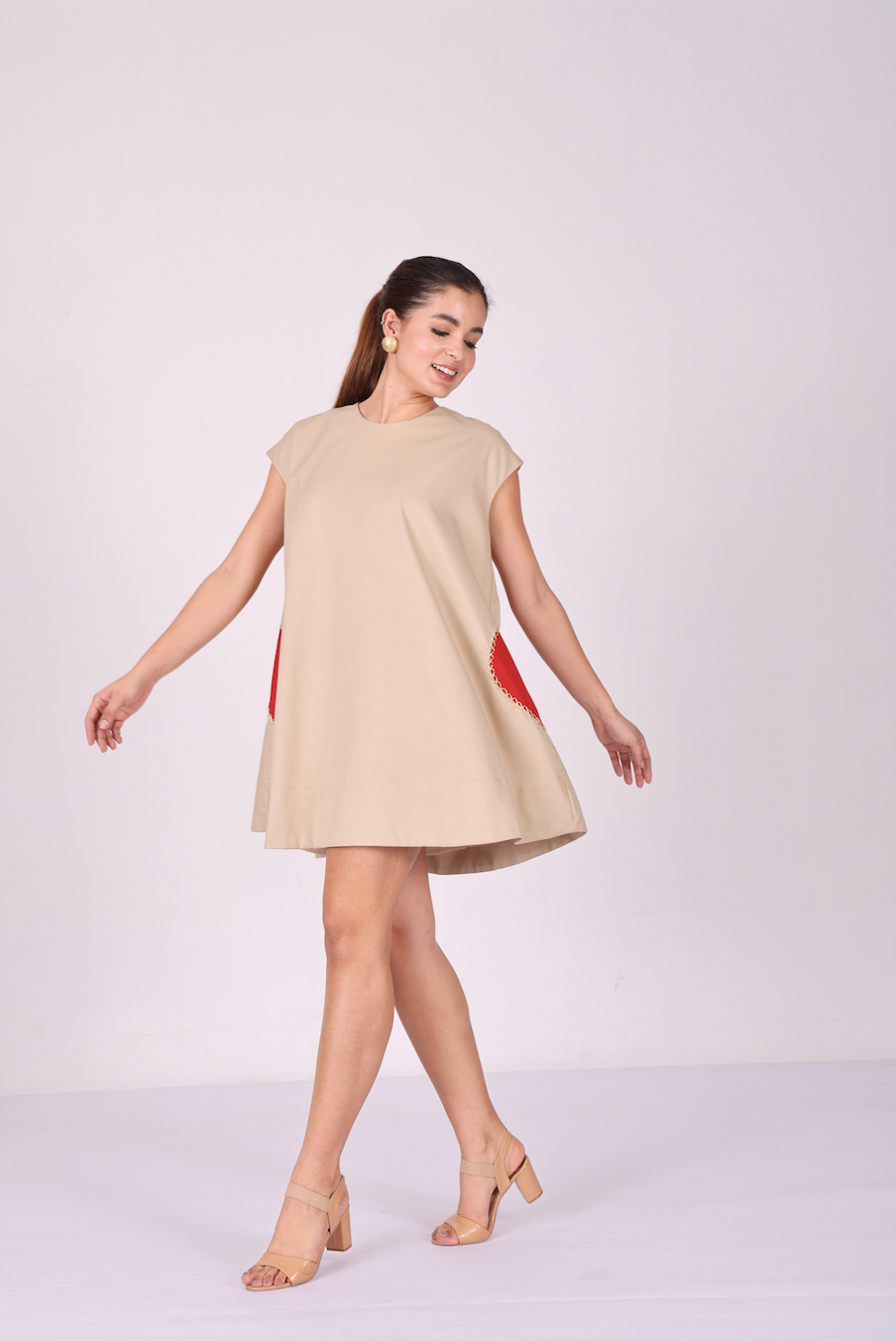 Heartline Cotton Twill Pocket Dress