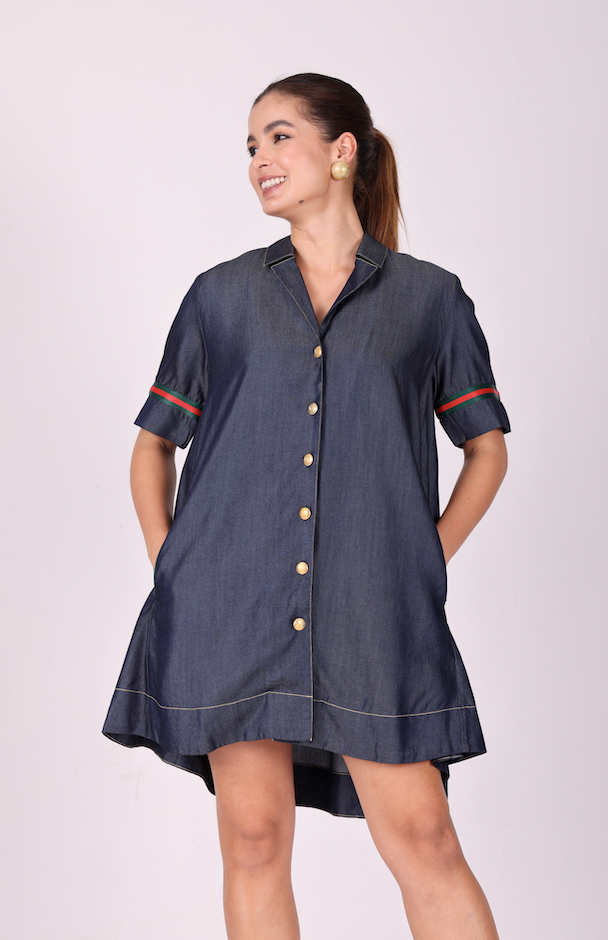 Indigo Luxe Tencel Denim Shirt Dress