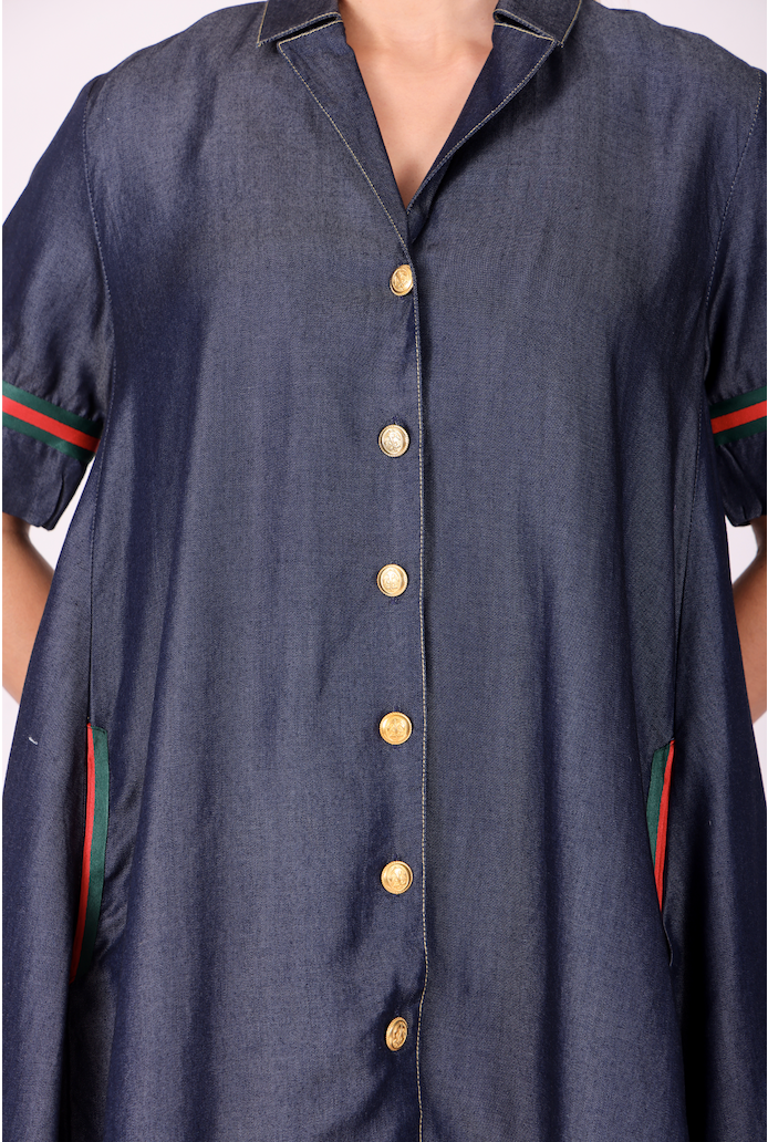 Indigo Luxe Tencel Denim Shirt Dress