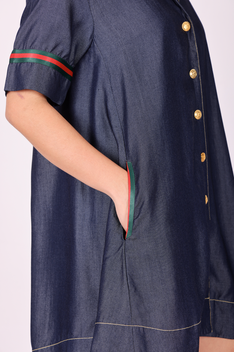Indigo Luxe Tencel Denim Shirt Dress