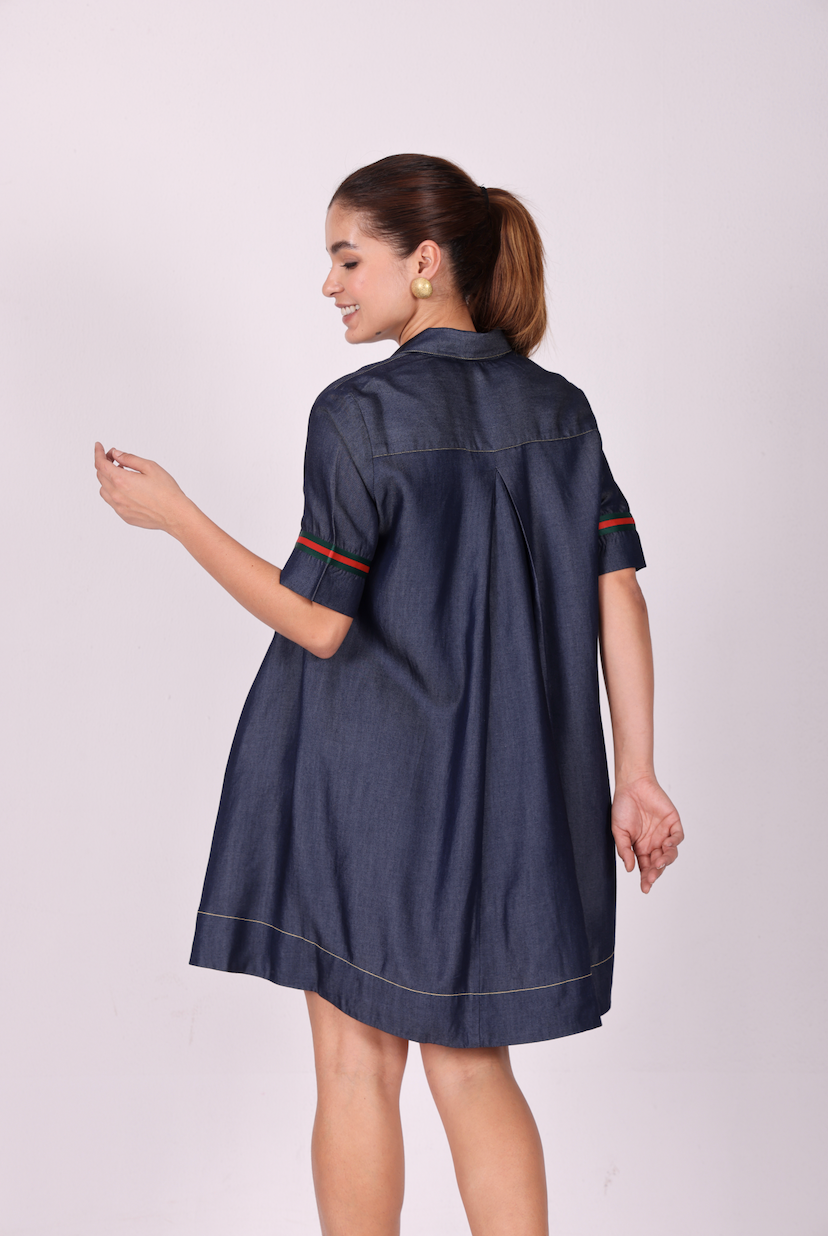 Indigo Luxe Tencel Denim Shirt Dress