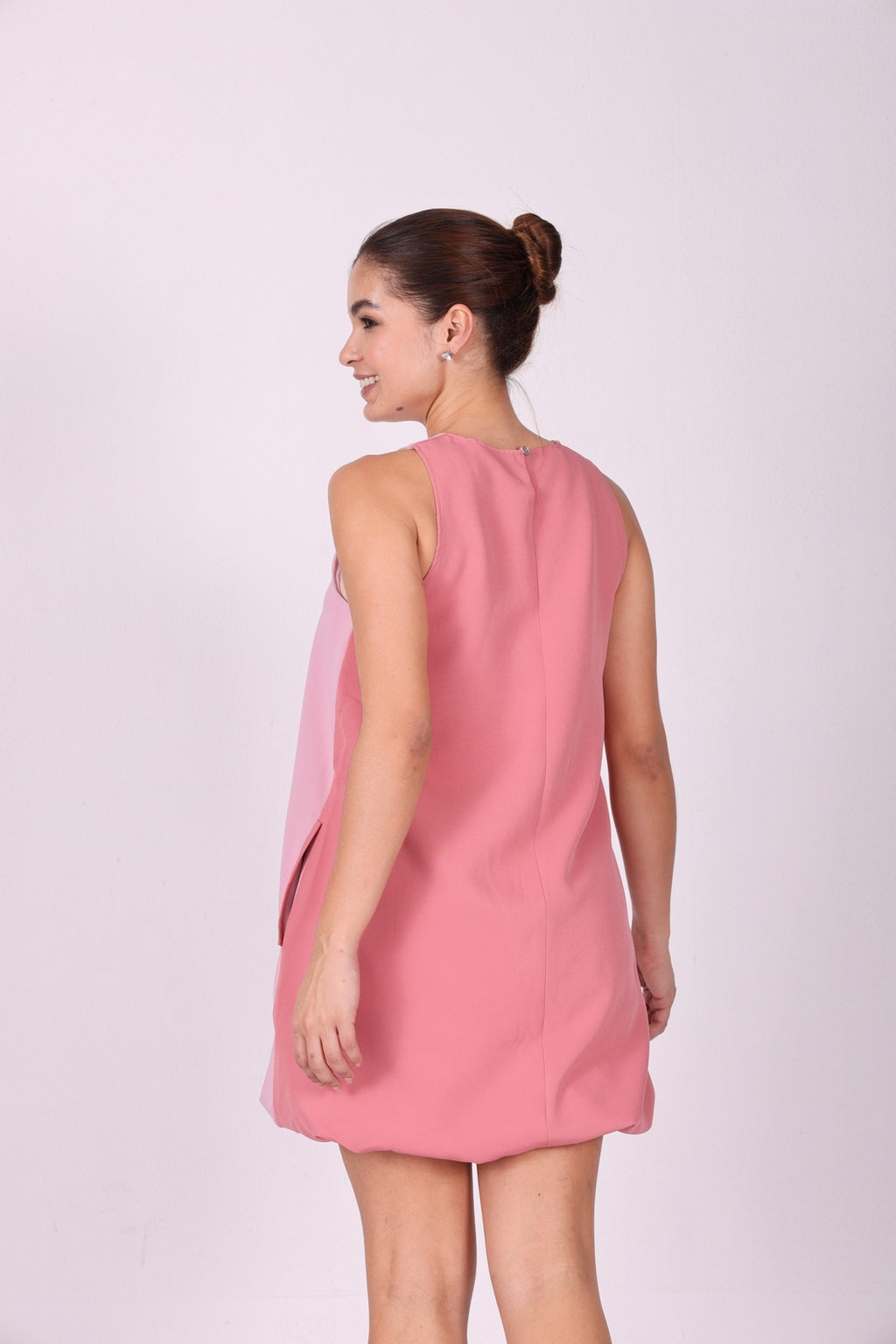 Rosette Dual-Tone Dress