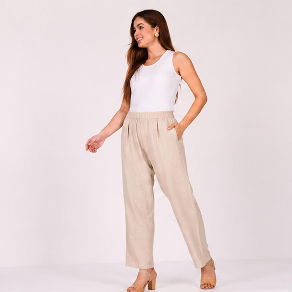 The Everyday Linen Pants – Beige