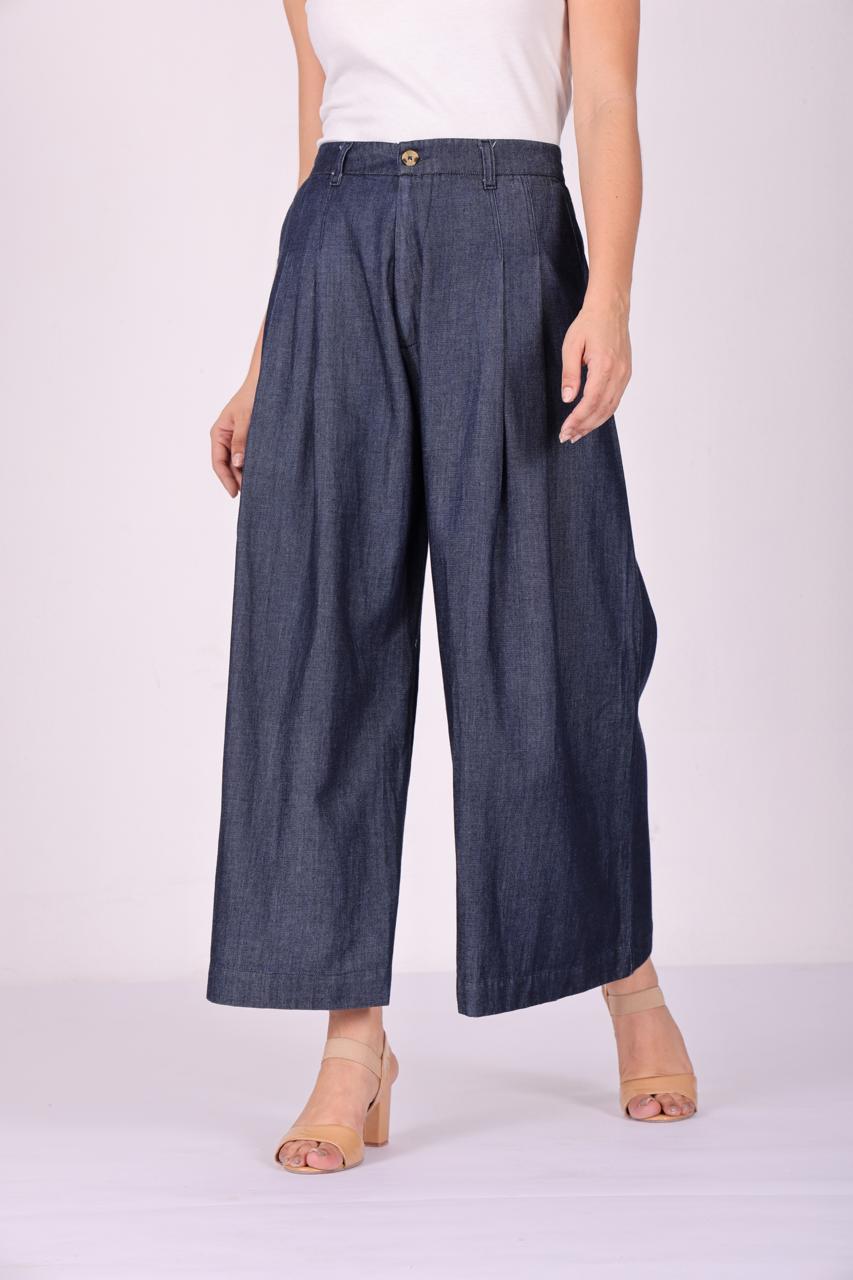 Indigo Flow Tencel Denim Pants