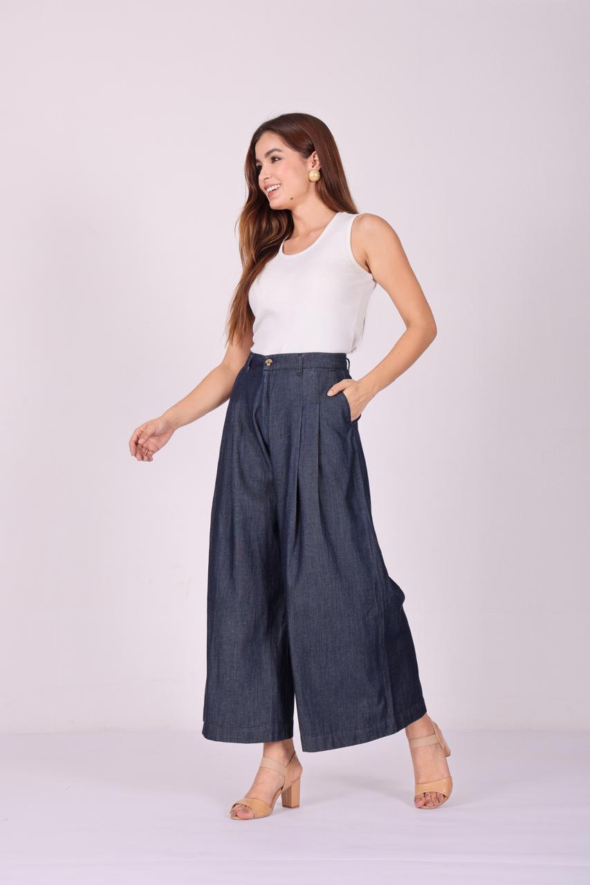Indigo Flow Tencel Denim Pants