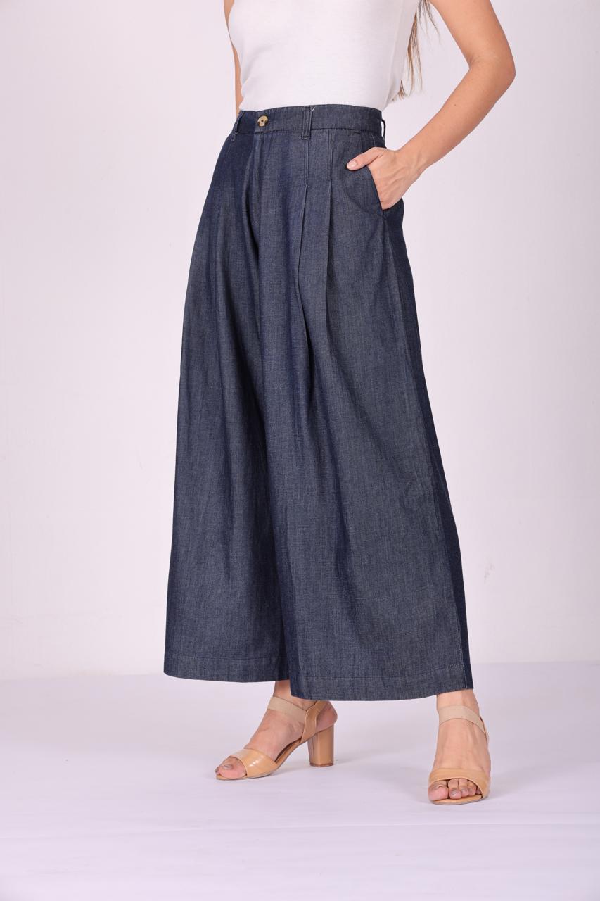 Indigo Flow Tencel Denim Pants