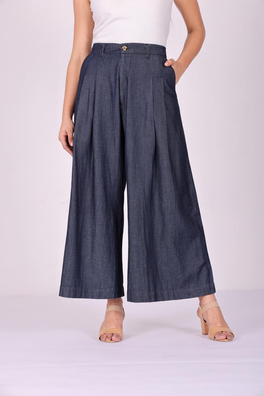 Indigo Flow Tencel Denim Pants