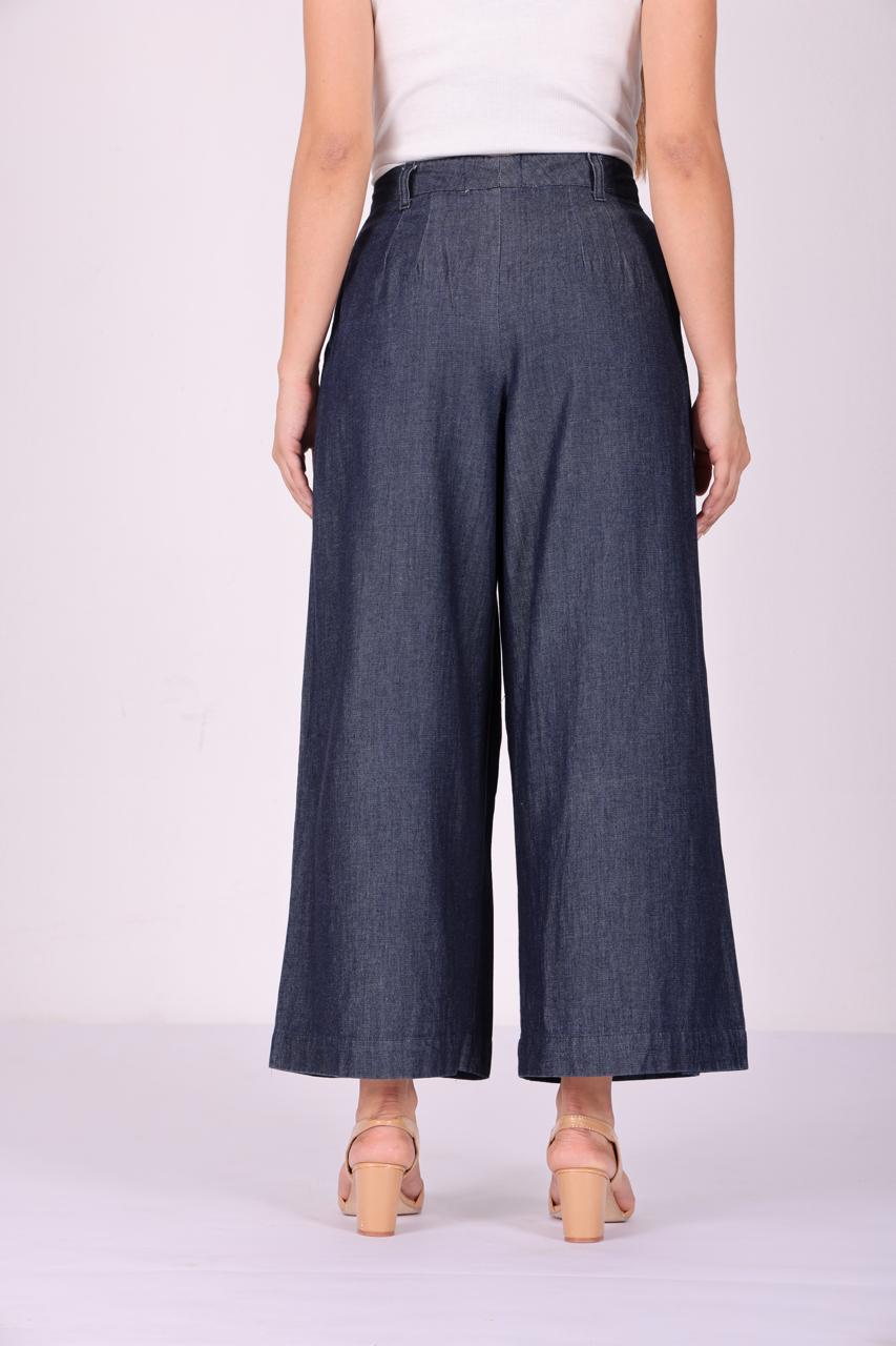 Indigo Flow Tencel Denim Pants